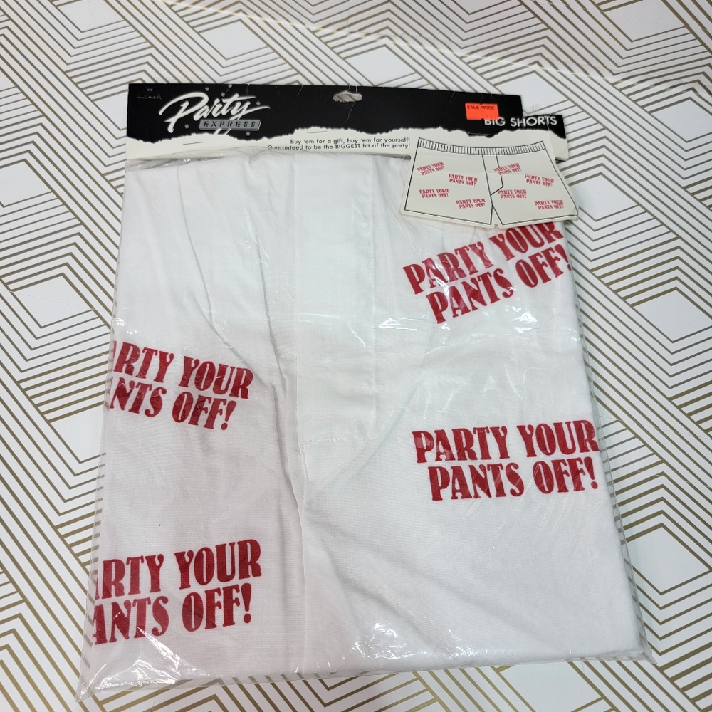 Vintage New Hallmark Party Express "Party Your Pants Off" Boxers Underwear Sz 44